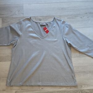 VINTAGE NWT AV/X Plus Size 3/4 Sleeve Shimmer Top 18/20